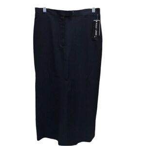 Larry Levine Wool Skirt Navy